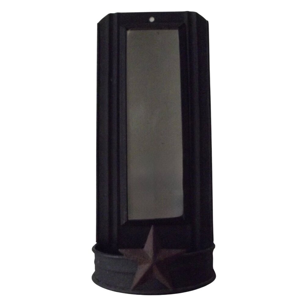 Metal Sconce Kennedy's Country Collections Metal & Mirror candle holder shelf